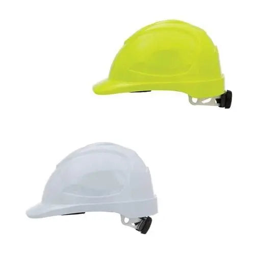Pro Choice Hard Hat (V9) - Unvented, 6 Point Ratchet Harness Type 2 Polycarbonate - HH92R Metro Workwear.